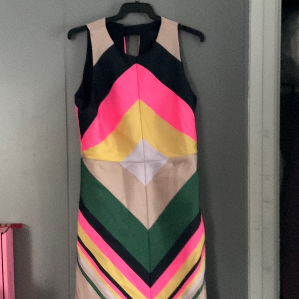 J. Crew Vibrant Chevron Mini Dress